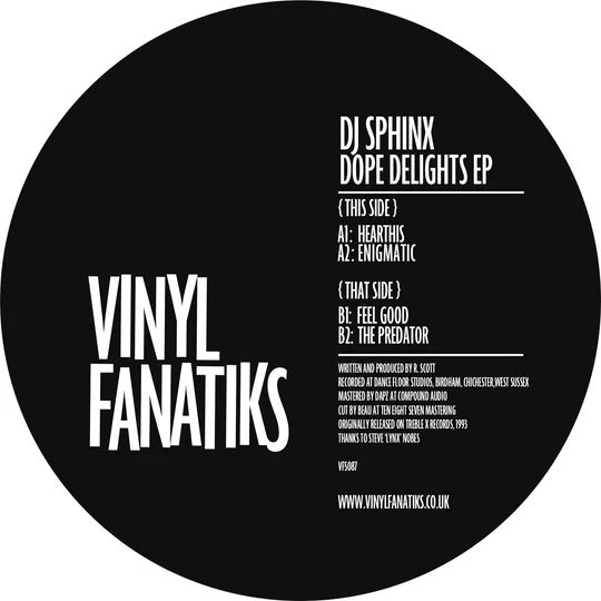 DJ Sphinx - Dope Delights EP - Vinyl Fanatiks (12") - Vinyl Junkie UK