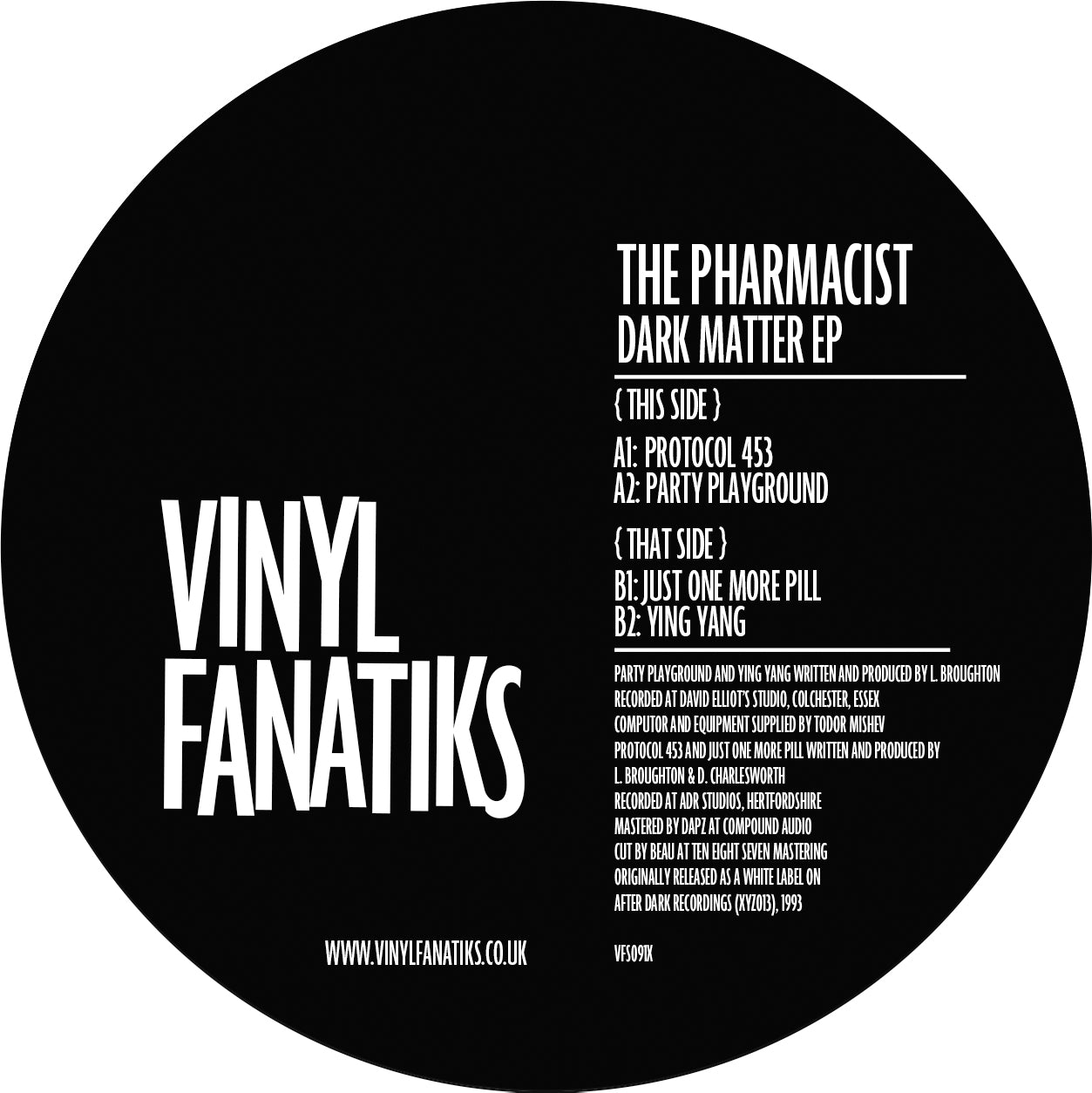 The Pharmacist - Dark Matter EP - Vinyl Fanatiks (12")