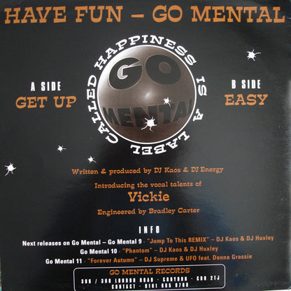 DJ Energy & DJ Kaos - Go Mental VIII - Get Up / Easy (12") - Vinyl Junkie UK