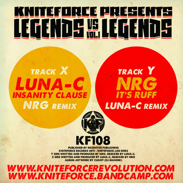 N.R.G. Vs Luna-C - Legends Vs Legends Vol.1 (12") - Vinyl Junkie UK