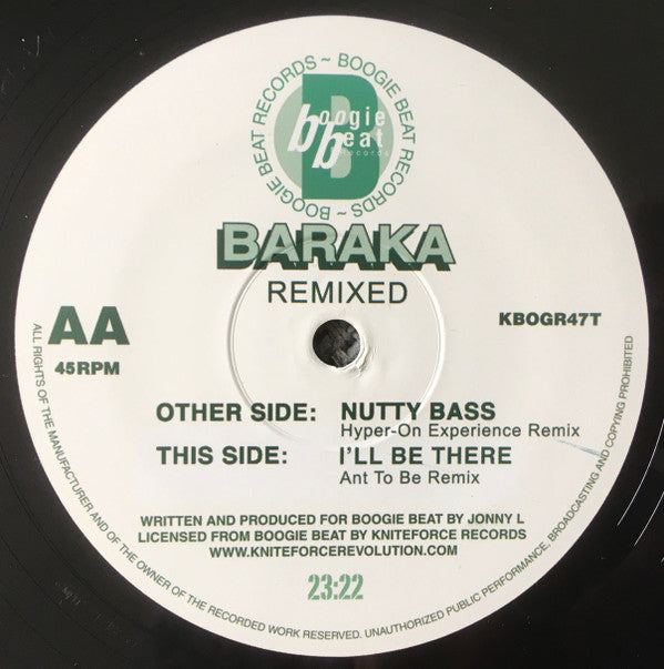 Baraka - Nutty Bass / I’ll Be There Remixes EP (12") - Vinyl Junkie UK