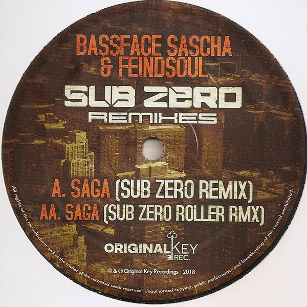 Bassface Sascha & Feindsoul - Saga - Sub Zero Remixes (12") - Vinyl Junkie UK