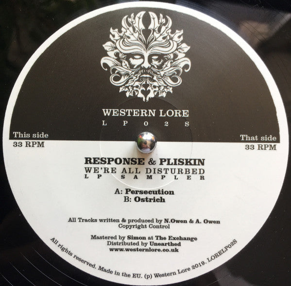 Response & Pliskin - We're All Disturbed (Lp Sampler) (12") - Vinyl Junkie UK