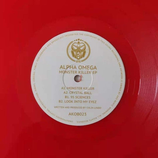 Alpha Omega ‎– Monster Killer EP (Red 12") - Vinyl Junkie UK