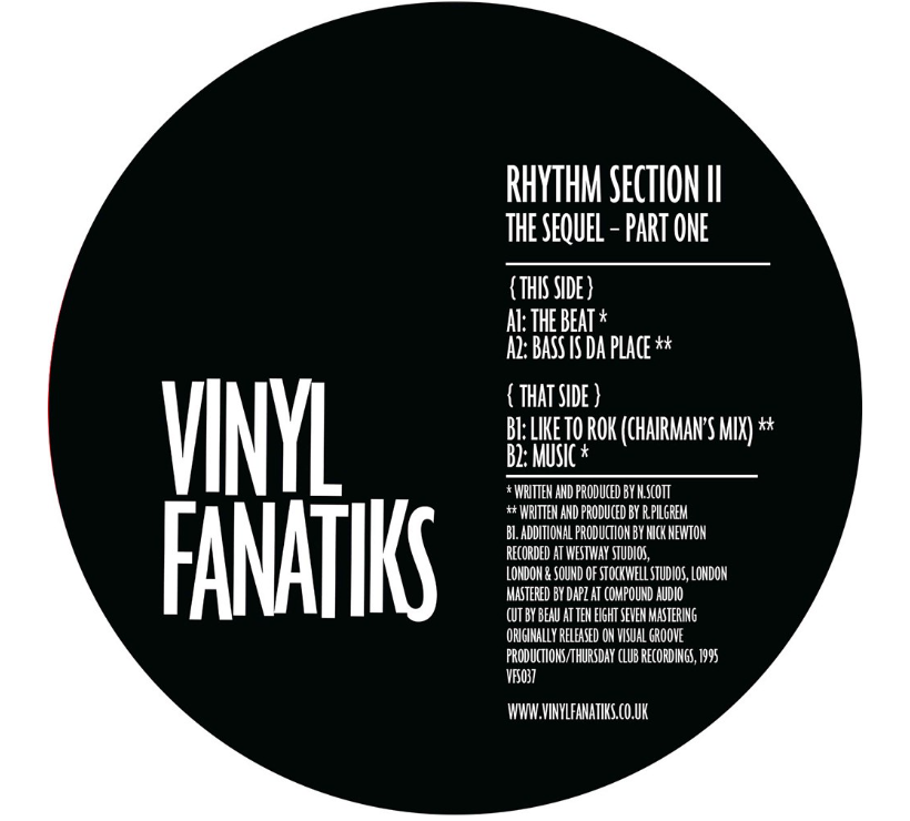 Rhythm Section - The Sequel Part One (12", Blue Vinyl)