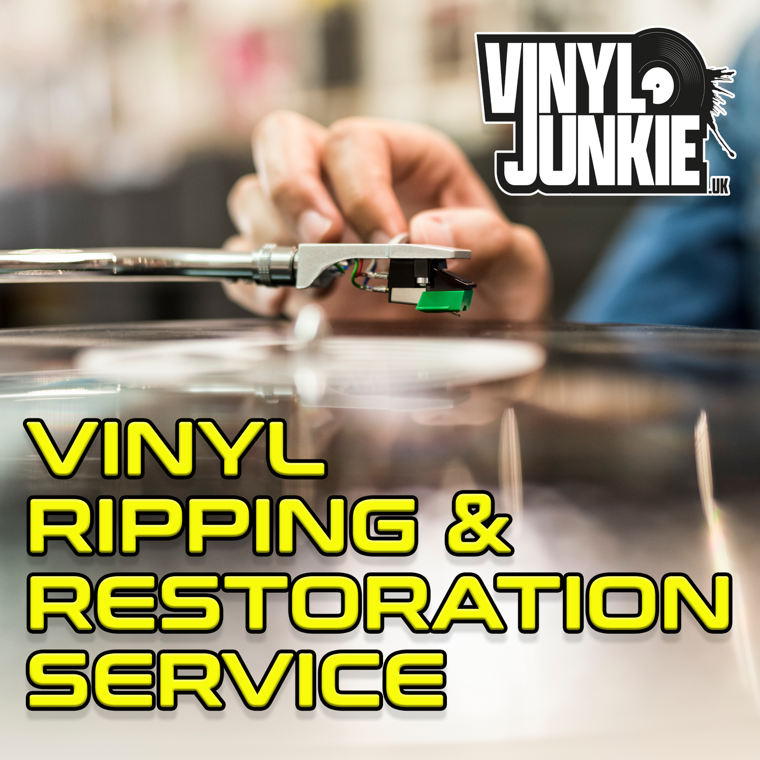 Vinyl ripping and restoration service transferring records to high-quality digital audio