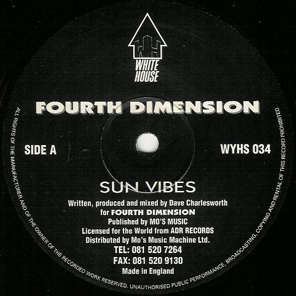Fourth Dimension - Sun Vibes / Just Play Music (12") - Vinyl Junkie UK