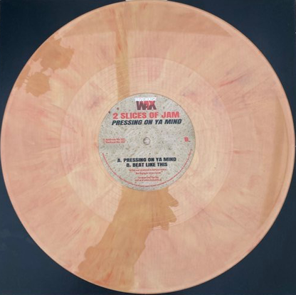 2 Slices Of Jam - Pressing On Ya Mind (12" Peach Marbled Vinyl Repress) - Only a few left